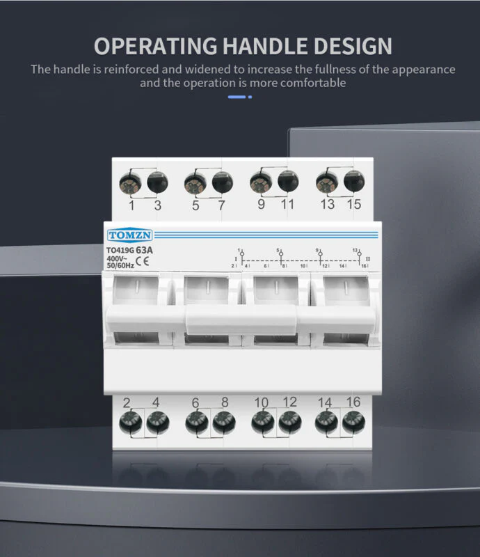 Tomzn Breaker Type Changeover MTS 4-Pole